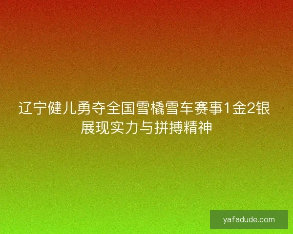 辽宁健儿勇夺全国雪橇雪车赛事1金2银 展现实力与拼搏精神